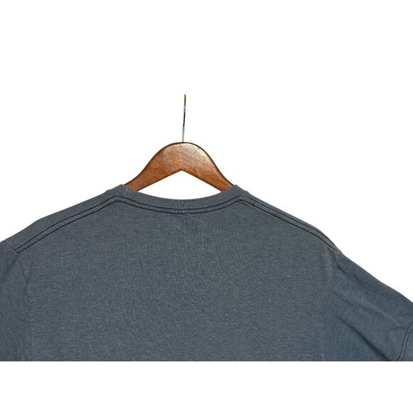 Hurley Mens Blue Gray Graphic T Shirt Sunset Logo Short Sleeve Beachy Size L - Picture 6 of 8